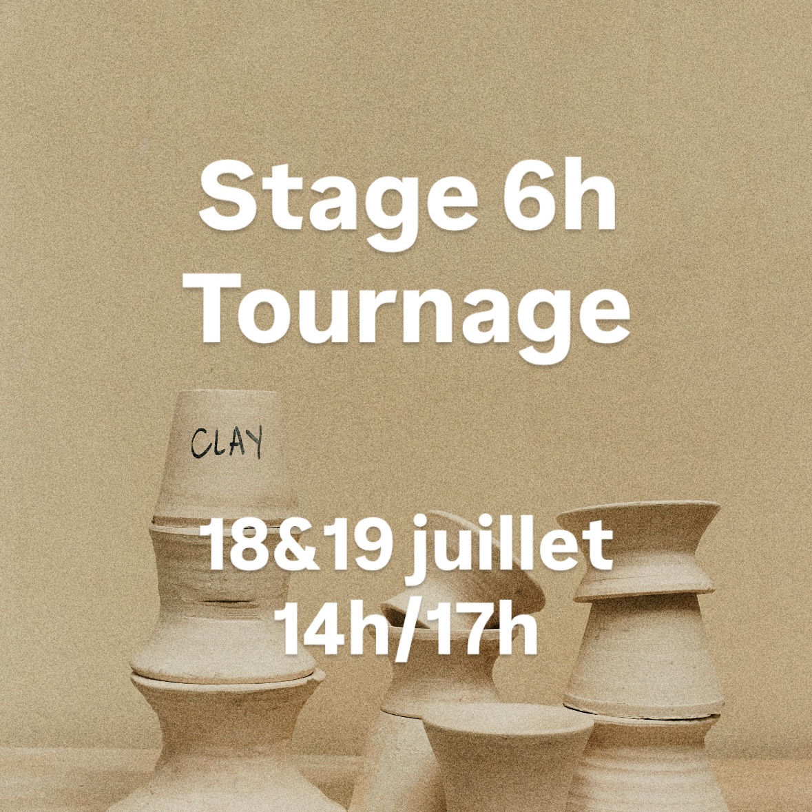 Stage 6h Tournage - 18&19 juillet de 14h à 17h