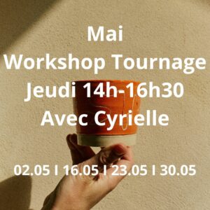 Mai : Workshop Tournage le jeudi de 14h à 16h30